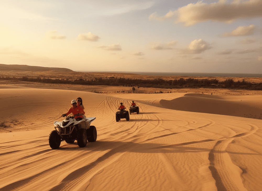 Lái xe địa hình tại Bàu Trắng